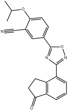 2-isopropoxy-5- (3- (1-oxo-2,3-dihydro-1H-inden-4-yl) -1,2,4-oxadiazol-5-yl) benzzonitrile CAS 2251699-84-8