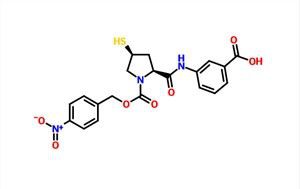3-[[(2S,4S)-4-מרקפטו-1-(4-nitrobenzyloxy)קרבוניל-2-פירוקידיניל]קרבוניל]חומצה בנזואית CAS 202467-69-4